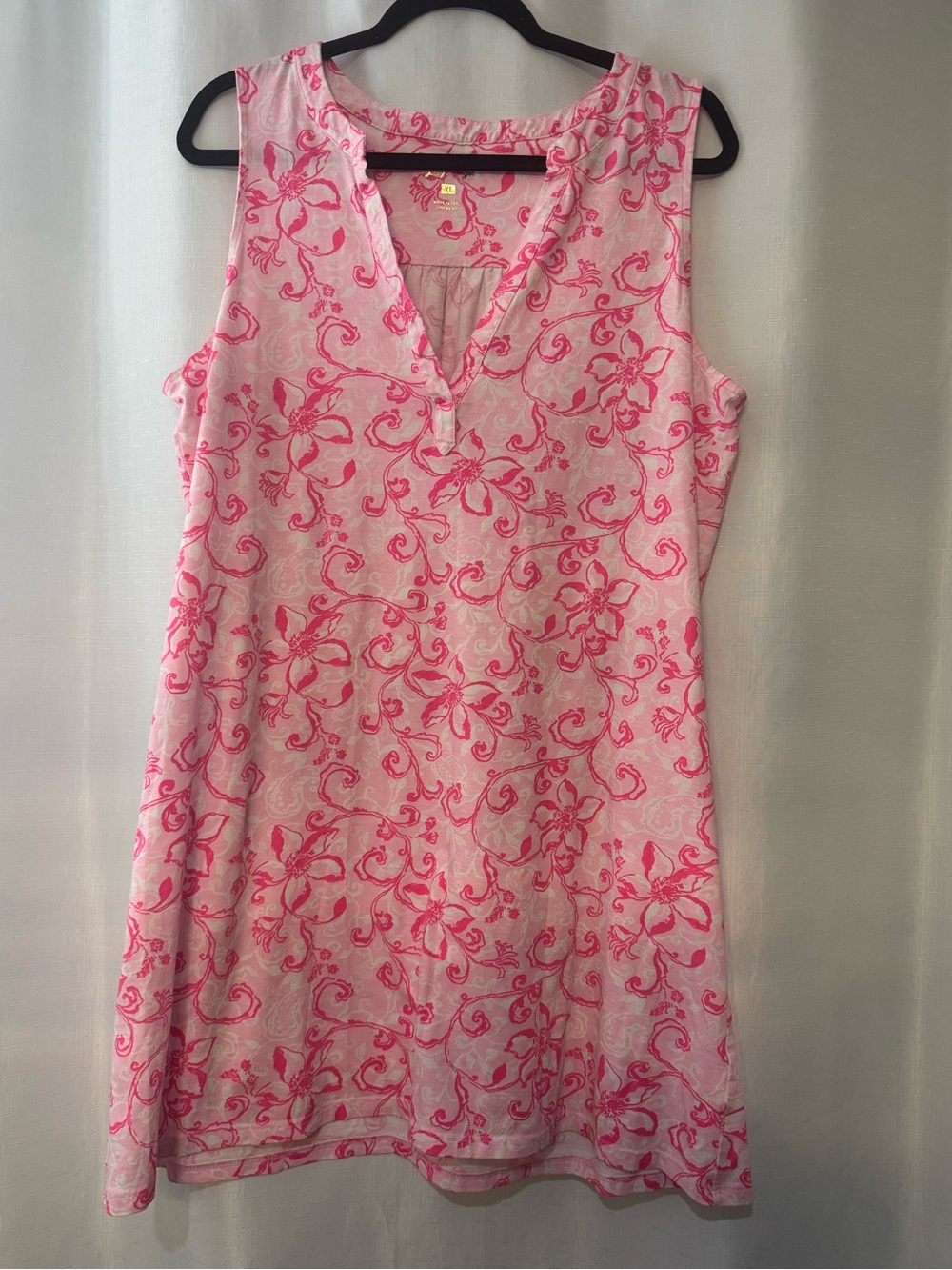 Lilly Pulitzer Pink Floral Sleeveless V-Neck Mini Dress - Picture 2 of 7